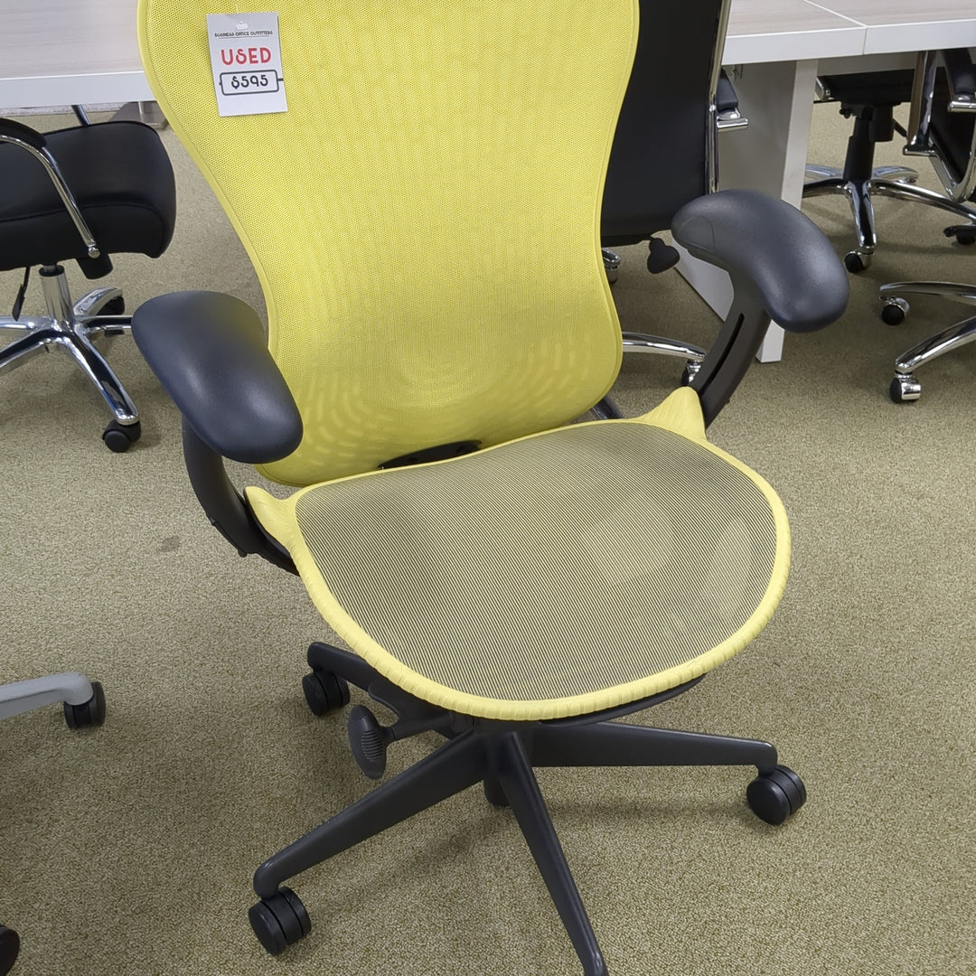 Yellow Herman Miller Mirra Chair - Product Photo 1