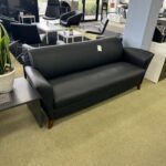 Black Leather Couch - Product Photo 2