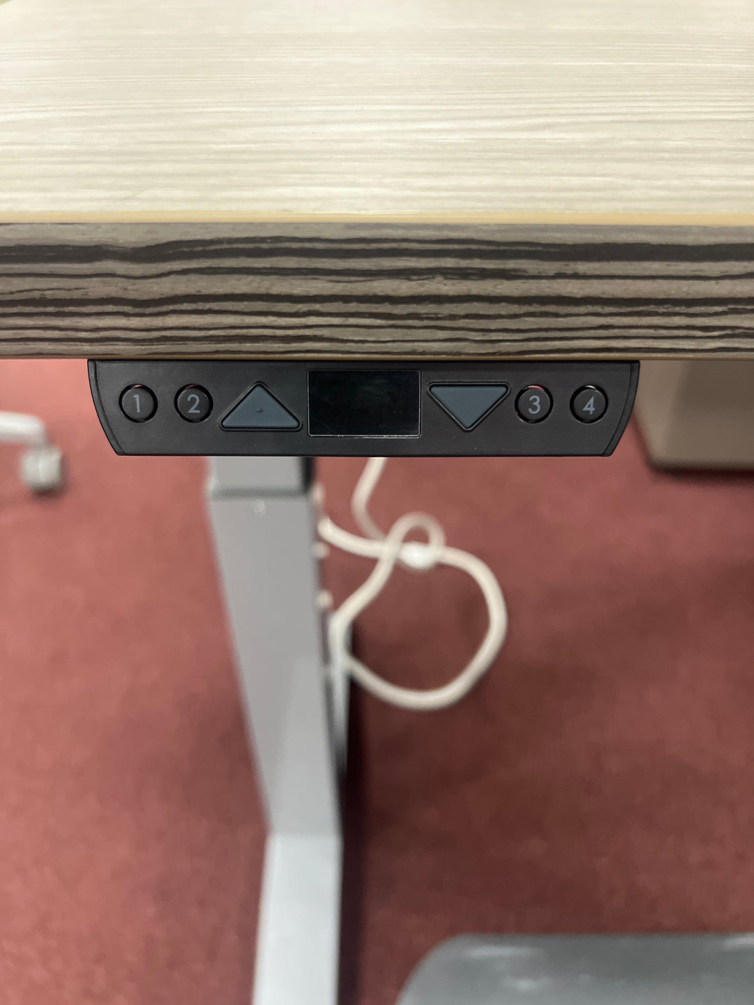 USED L Shape Gray Sit-Stand Desk