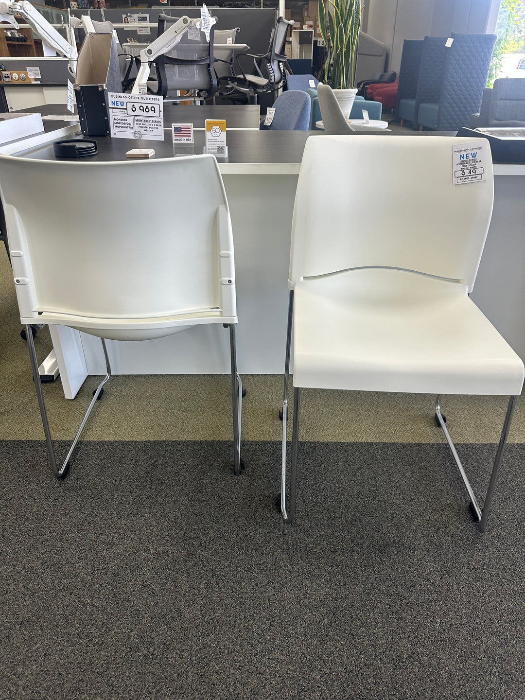 Idesk sled base chair